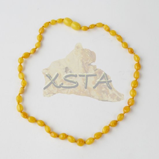 Olive butterscotch polished teething necklace